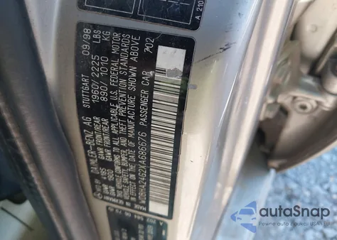 1999 Mercedes-Benz C 230 Kompressor из США, поврежденный, VIN WDBHA24G2XA686676